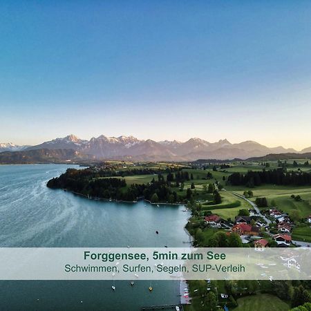 Chalet - Ferienwohnungen - Biohof Stoeger - Panoramasuedbalkon - Grandiose Aussicht Auf See, Berge Und Schloss Neuschwanstein รีเดิน ภายนอก รูปภาพ