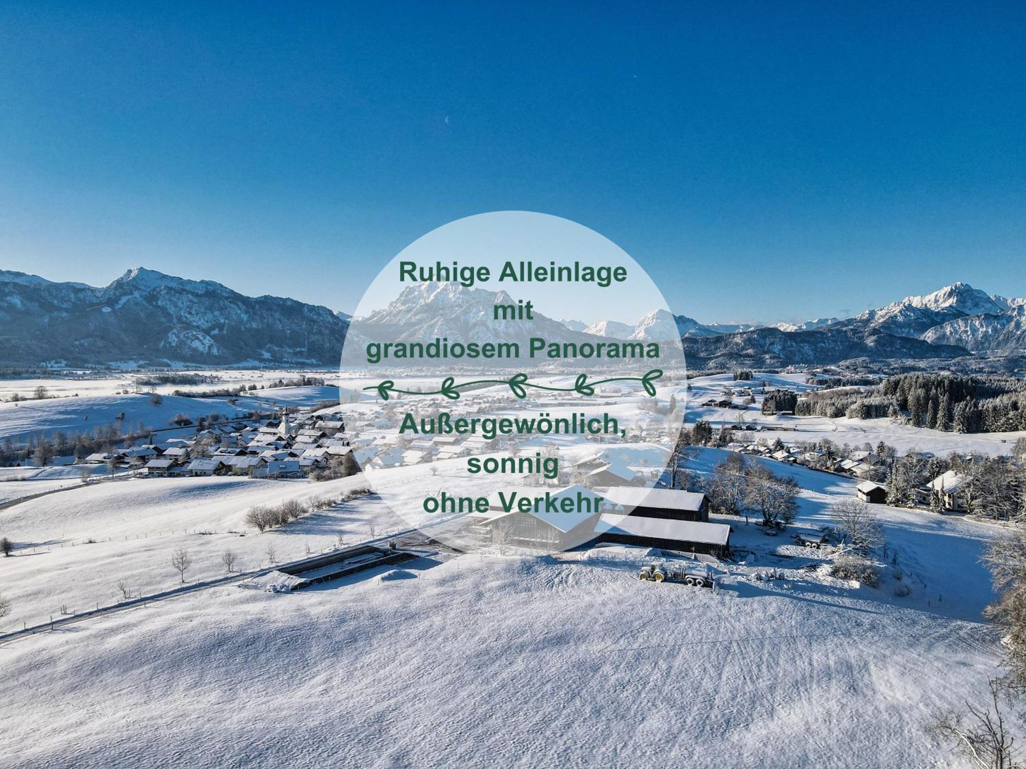 Chalet - Ferienwohnungen - Biohof Stoeger - Panoramasuedbalkon - Grandiose Aussicht Auf See, Berge Und Schloss Neuschwanstein รีเดิน ภายนอก รูปภาพ