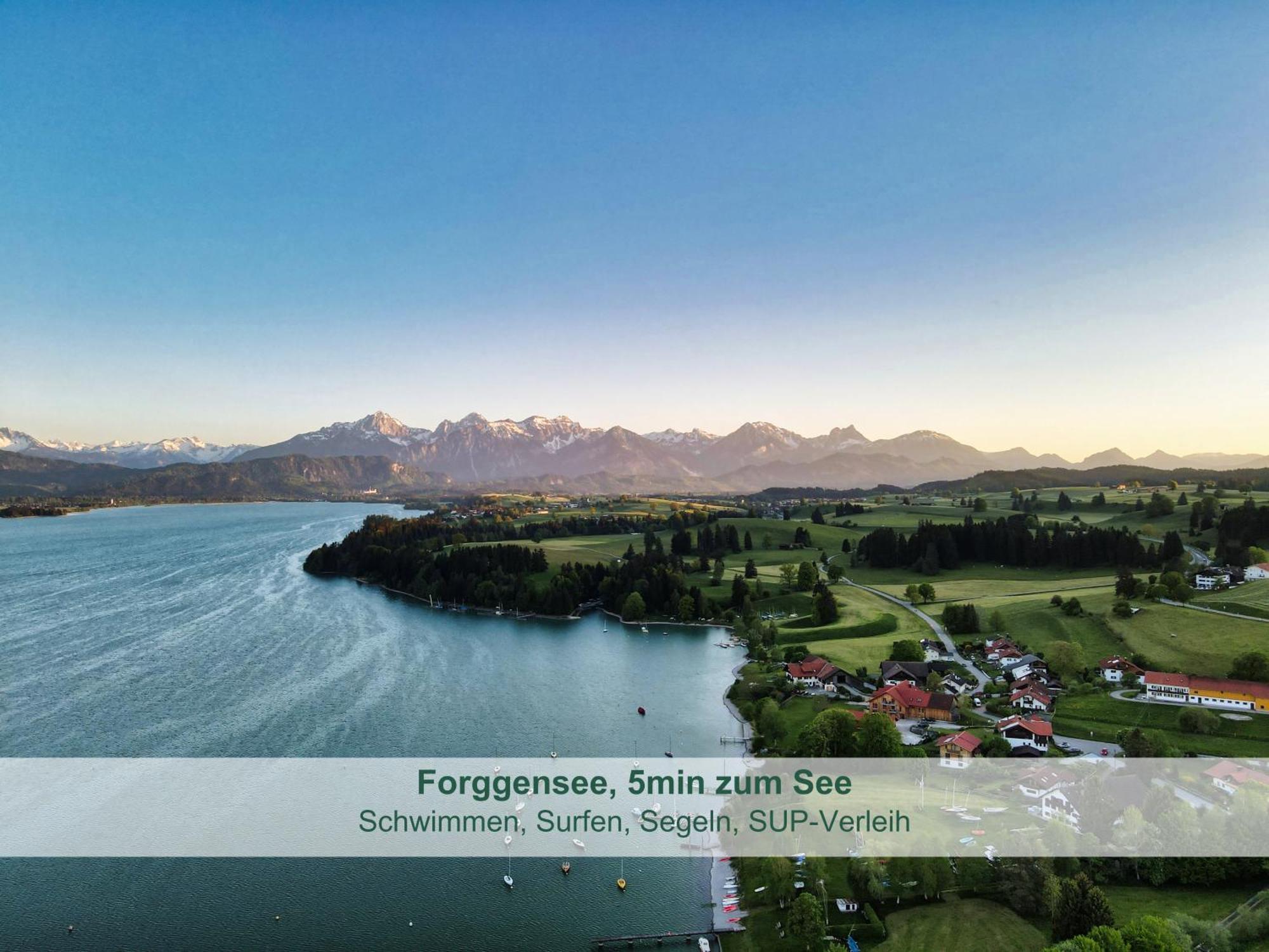Chalet - Ferienwohnungen - Biohof Stoeger - Panoramasuedbalkon - Grandiose Aussicht Auf See, Berge Und Schloss Neuschwanstein รีเดิน ภายนอก รูปภาพ